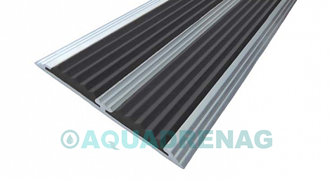 Алюминиевая полоса с резиновой вставкой (двойная), 1,33 м