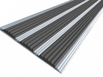 Алюминиевая полоса с резиновой вставкой (тройная), 1 м